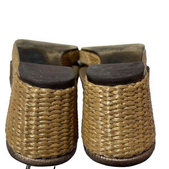 Donald J Pliner Kiwa Brown Bronze Wedge Heels Platform Pumps Sandals Women’s 10 - Picture 7 of 11